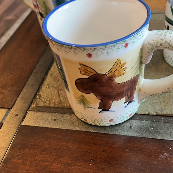 Linens and things winter scene heavy mugs new - Picture 3 of 4